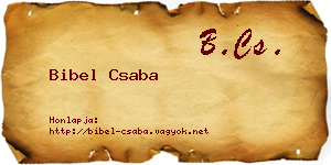 Bibel Csaba névjegykártya