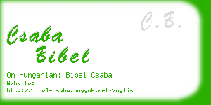 csaba bibel business card